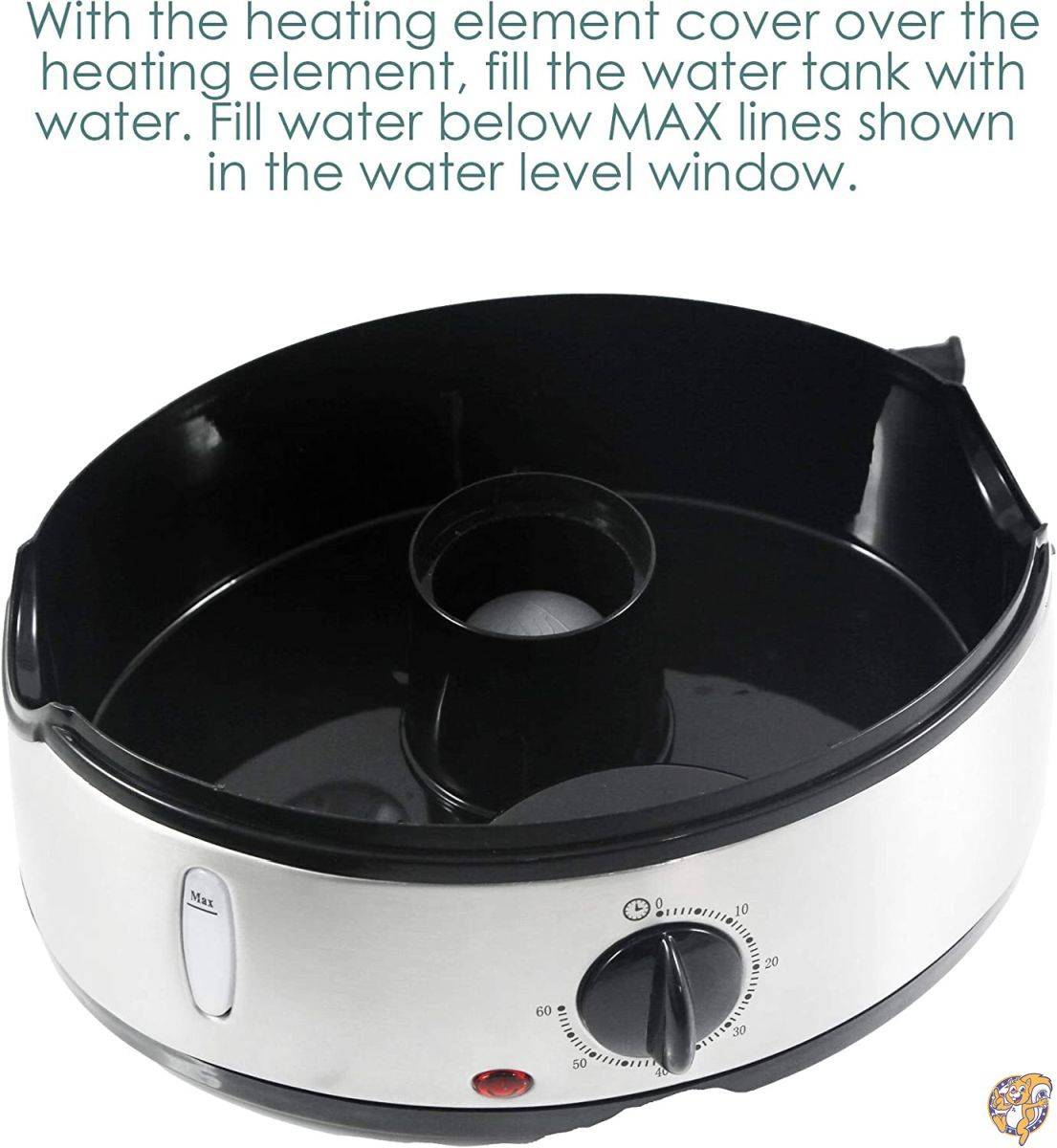 Elite Gourmet Maxi-Matic 電気食品 野菜スチーマー BPAフリー 3段積み重ね可能 入れ子式バスケットトレイ 自動遮断60分タイマー 800W 9.5クォート ステンレススチール