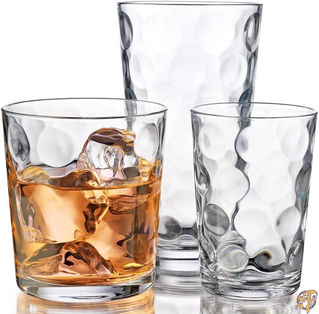 Home Essentials Galaxy グラスウェアセット Set of 12 - 4 17 OZ - 4 13 OZ - 4 7 OZ KS-6RRC-G604