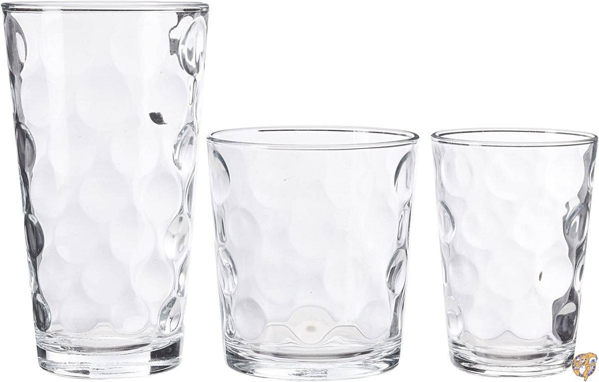 Home Essentials Galaxy グラスウェアセット Set of 12 - 4 17 OZ - 4 13 OZ - 4 7 OZ KS-6RRC-G604