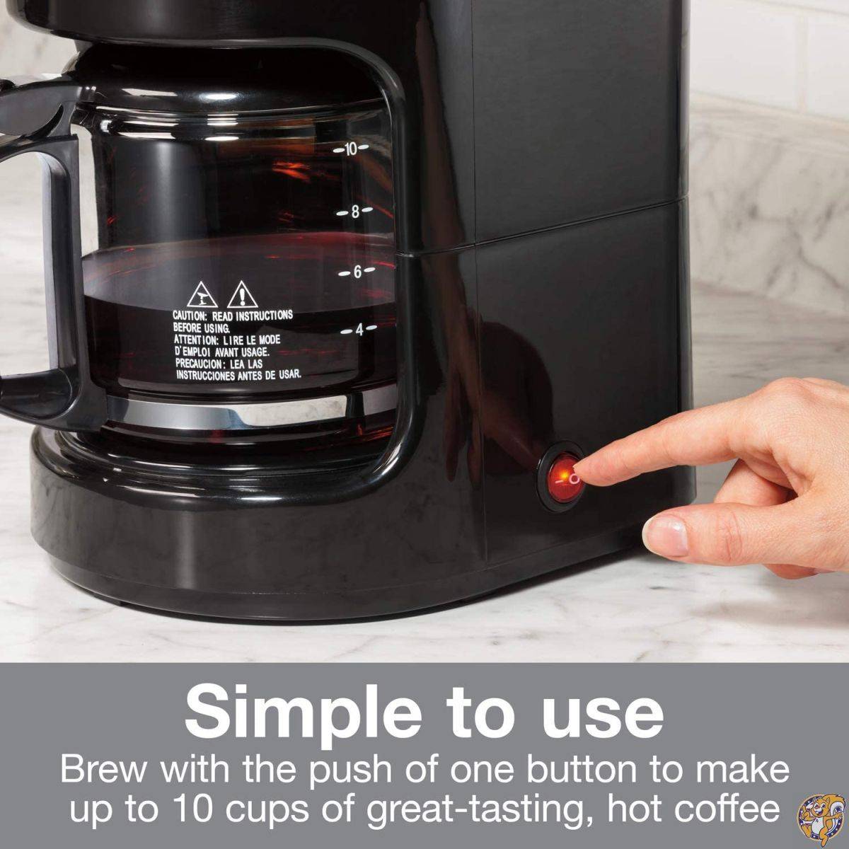 Proctor Silex 10カップ コーヒーメーカー Alexa (48351) と互換性のあるスマートプラグで動作 自動一時停止とサービス ブラック