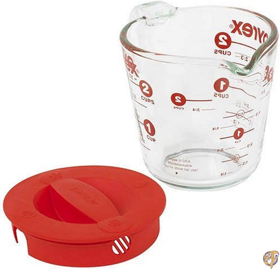 パイレックス【PYREX】 メジャーカップ 500ml(2Cup)蓋付き