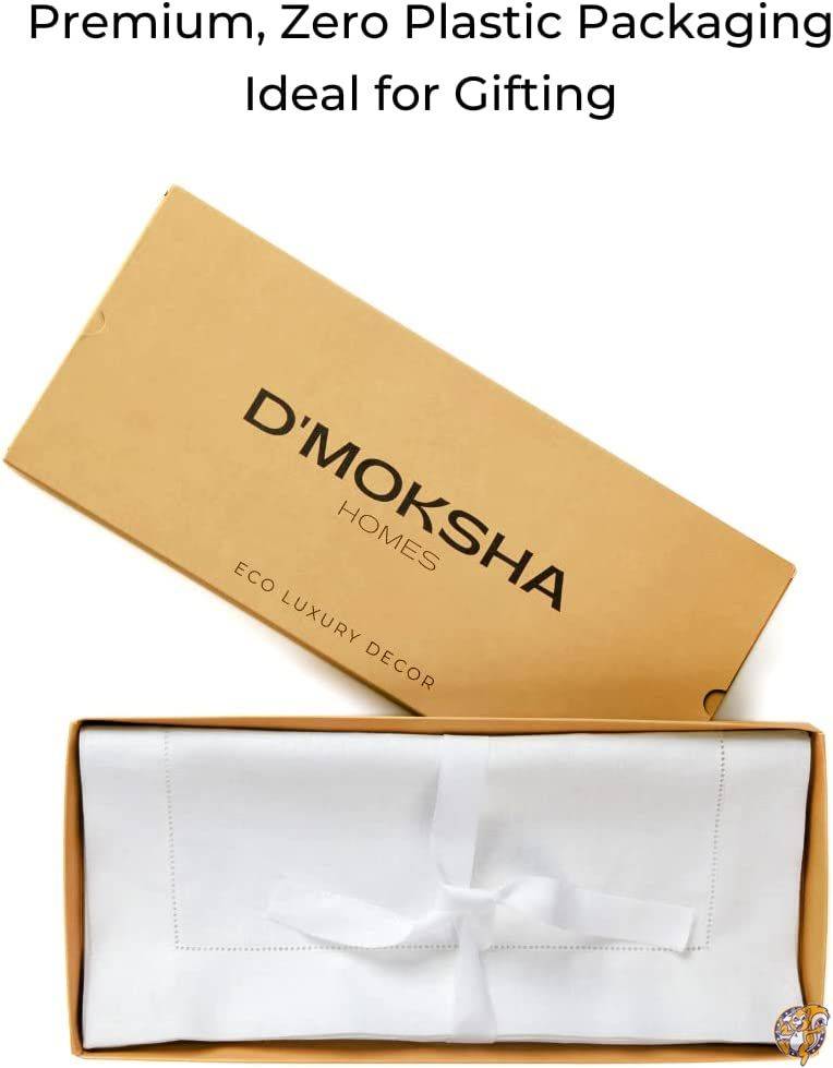 D'Moksha Homes - 100%ヨーロッパ亜麻リネン。Bureau Veritasによる認証済み。環境に優しい生地。最高級の職人による手作り。