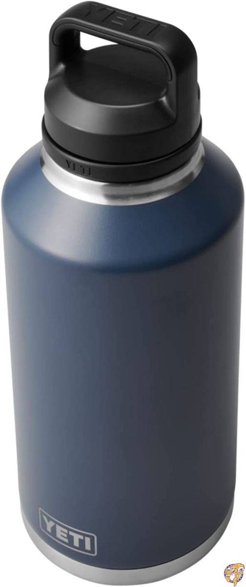 YETI Rambler 64オンスボトル 真空断熱 ステンレススチール チャグキャップ付き ネイビー