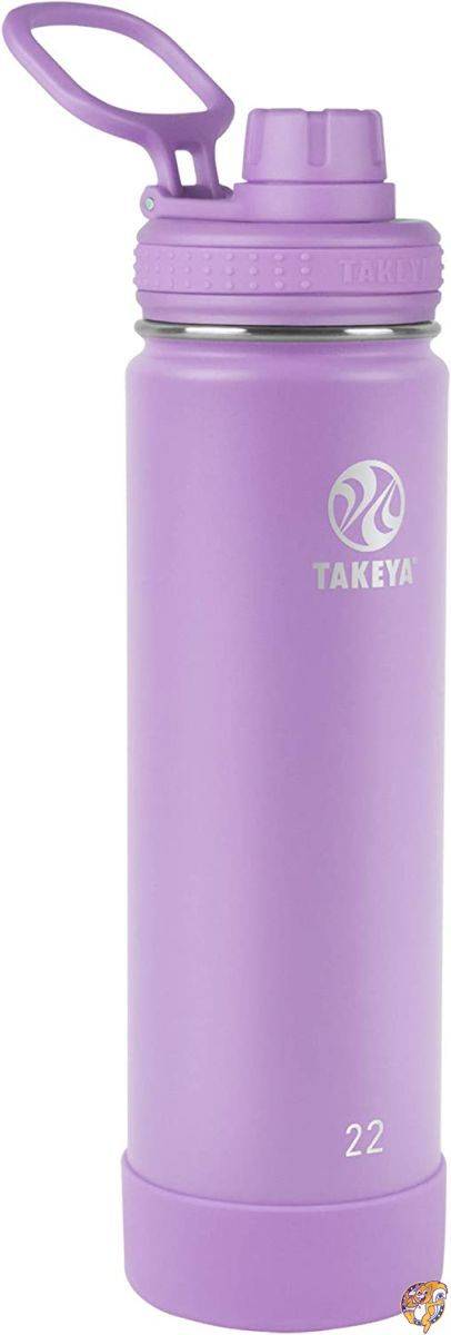 Takeya Actives Insulated Water Bottle w/Straw Lid, Mint, 22 Ounce