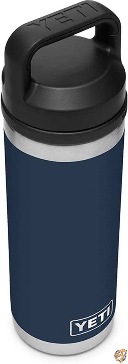YETI (イエティ) ランブラー 18オンス ボトル 真空断熱 ステンレススチール チャグキャップ付き NAVY 水筒 イエティ