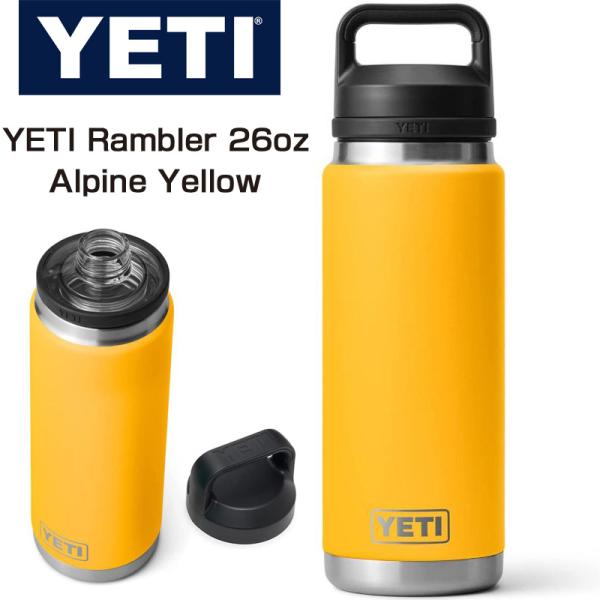 YETI Rambler 26oz 768ml イエティ ランブラー ステンレス 保温保冷 真空断熱 チャグキャップ付き アルパインイエロー