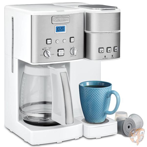 クイジナート Cuisinart SS-15W コーヒーメーカー 12カップ シングルサーブ Kカップ ホワイト/ステンレス 送料無料