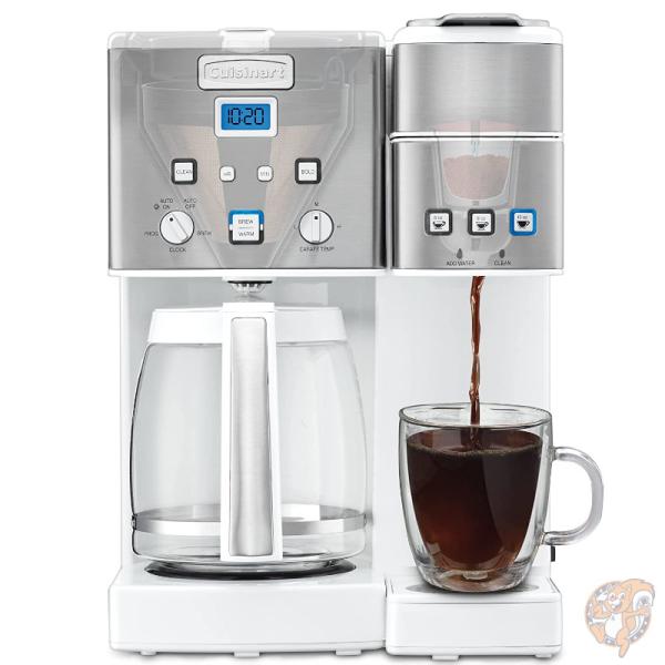 クイジナート Cuisinart SS-15W コーヒーメーカー 12カップ シングルサーブ Kカップ ホワイト/ステンレス 送料無料