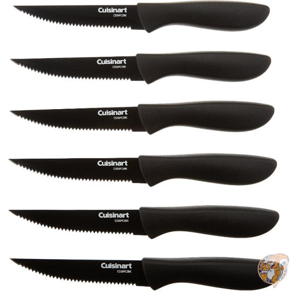 クイジナート Cuisinart セラミックコートステーキナイフ 6本セット C55-6PCSBK ブラック カトラリー 送料無料