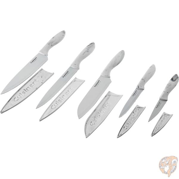 クイジナート Cuisinart 包丁 キッチンナイフ カバー付き 10点セット セラミックコート マーブル柄 刃物 キッチン 送料無料