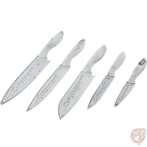 クイジナート Cuisinart 包丁 キッチンナイフ カバー付き 10点セット セラミックコート マーブル柄 刃物 キッチン 送料無料