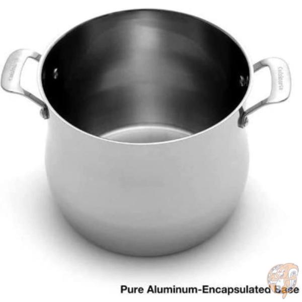 クイジナート Cuisinart Contour ステンレス 11L(12qt) ストックポット 鍋 ガラスの蓋付き 両手鍋