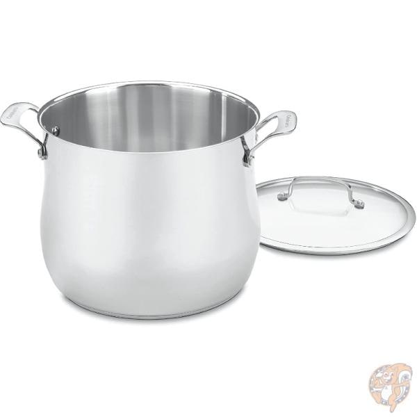 クイジナート Cuisinart Contour ステンレス 11L(12qt) ストックポット 鍋 ガラスの蓋付き 両手鍋