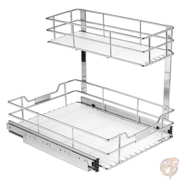 クイジナート Cuisinart シンク下 スライド式 2段収納ラック 35.5cm(14in) 引き出し キッチン 洗面台下