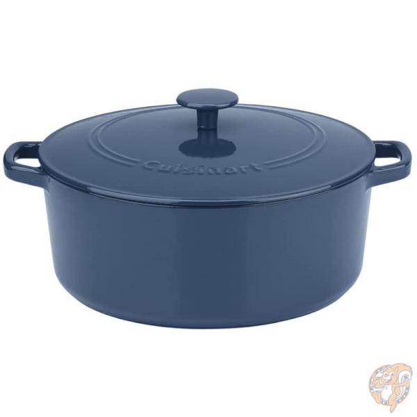 クイジナート 鋳鉄 両手鍋 6.6L(7qt) エナメル 鋳物ホーロー ラウンド型 キャセロール Provencial Blue