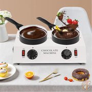 Dyna-Living チョコレート メルティング ポット テンパリングマシーン チーズフォンデュ 家庭用 お店 電気 温度調整 鍋 2口 カフェ