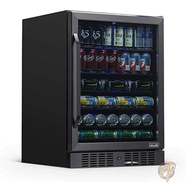 NewAir ニューエアー キッチン用品 小型冷蔵庫 ドリンク用冷蔵庫 ブラック ステンレススチール NBC177BS00