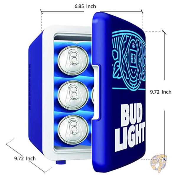 小型冷蔵庫 ポータブル ネイビー CURTIS ミニ冷蔵庫 バドライト Bud Light アメリカビール お洒落