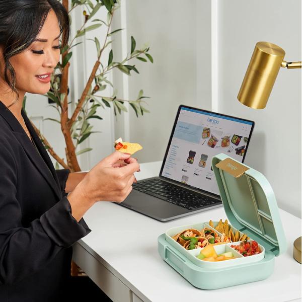 ベントゴー Bentgo モダン ランチボックス 大人 ティーン向け 4コンパートメント 漏れ防止 ミントグリーン 会社 お昼ご飯 ランチ アメリカ