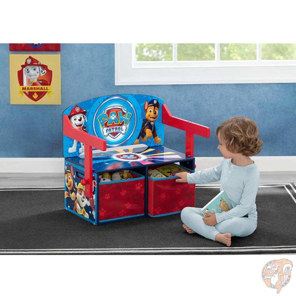 デルタチルドレン Delta Children 子供用 収納付き ベンチ パウパトロール ベンチチェスト テーブルに早変わり 机 椅子 家具 テーブル