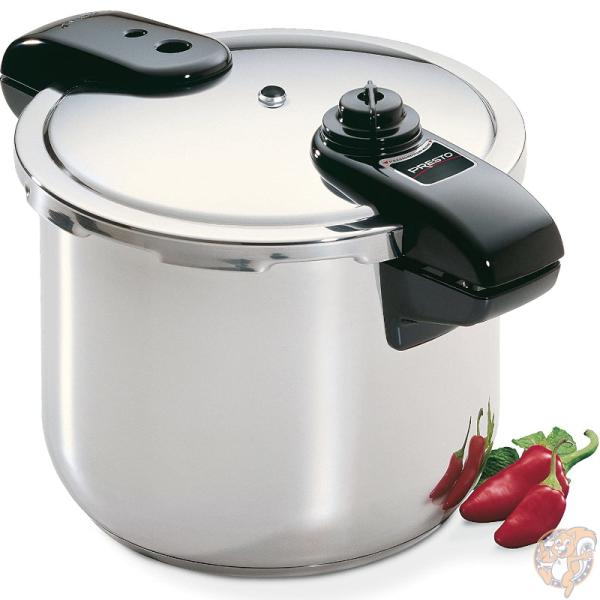 プレスト Presto プレッシャークッカー 01370 ステンレススチール 8クオート 7.6L 圧力鍋 時短調理 お鍋 キッチン用品 両手鍋 煮込み