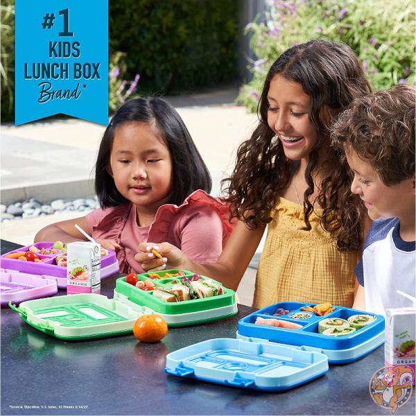 Bentgo(ベントゴー) 子供用 弁当箱 キッズ ランチボックス 5コンパートメント 漏れ防止 パープル 紫 学校 お昼ご飯 食洗機対応 BPAフリー