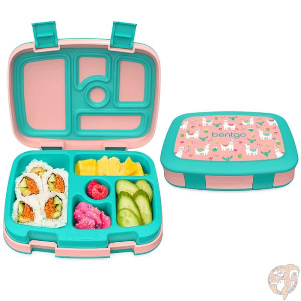 Bentgo(ベントゴー) 子供用 弁当箱 キッズ ランチボックス 5コンパートメント 漏れ防止 エルラマズ Llamas 食洗機対応 BPAフリー