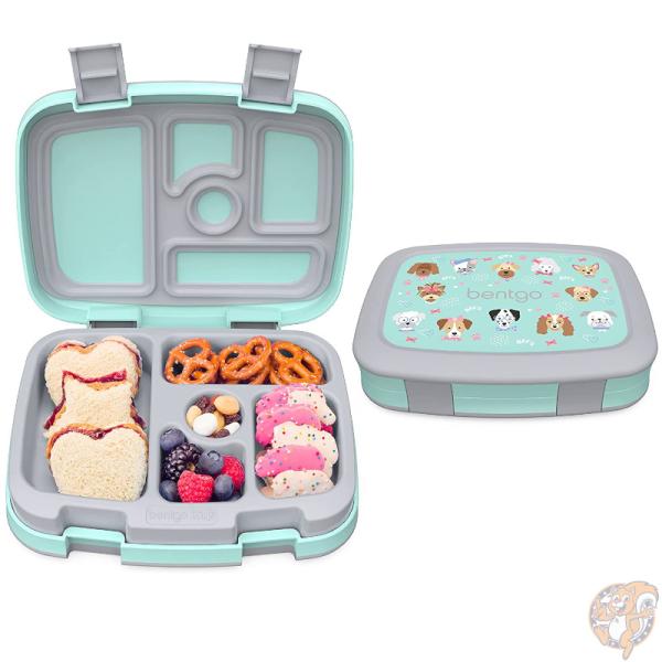 Bentgo(ベントゴー)子供用 弁当箱 キッズ ランチボックス 5コンパートメント 漏れ防止 パピーラブ 弁当 食洗機対応 BPAフリー お昼ご飯
