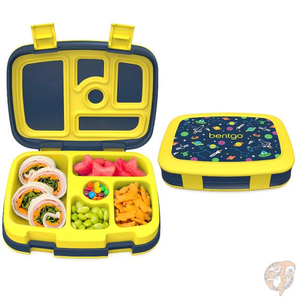 Bentgo(ベントゴー)子供用 弁当箱 キッズ ランチボックス 5コンパートメント 漏れ防止 スペース 宇宙 弁当 食洗機対応 BPAフリー 男の子
