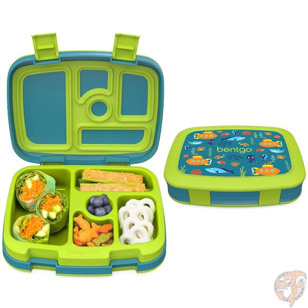 Bentgo(ベントゴー)子供用 弁当箱 キッズ ランチボックス 5コンパートメント 漏れ防止 サブマリーン 海 弁当 食洗機対応 BPAフリー 男の子