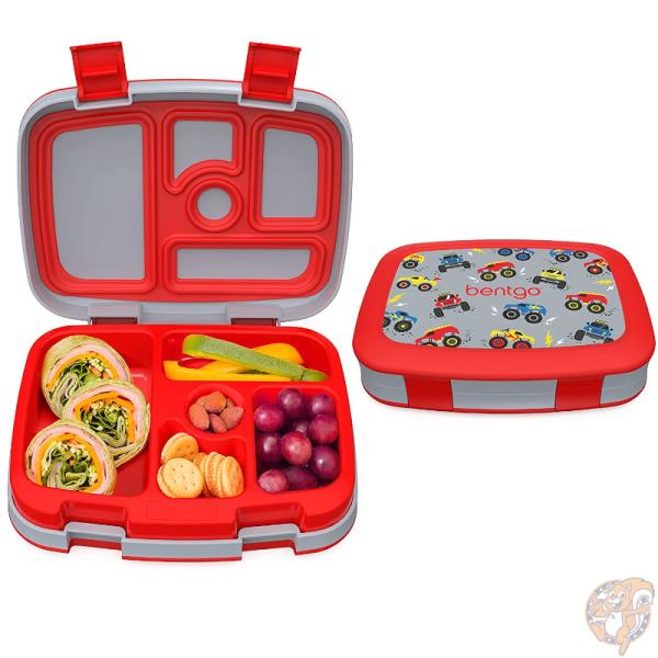 Bentgo(ベントゴー)子供用 弁当箱 キッズ ランチボックス 5コンパートメント 漏れ防止 トラック 車 弁当 食洗機対応 BPAフリー 男の子