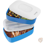 ベントゴー Bentgo クラシック オールインワン 弁当箱 積み重ね可能な ランチボックス ブルー 青 カトラリー付き ランチ お昼ご飯 会社 学校