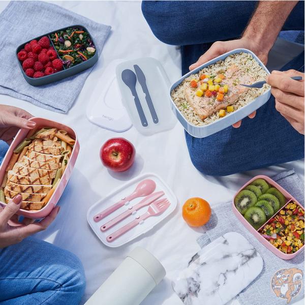 ベントゴー Bentgo クラシック オールインワン 弁当箱 積み重ね可能な ランチボックス スレート Slate カトラリー付き ランチ お昼ご飯