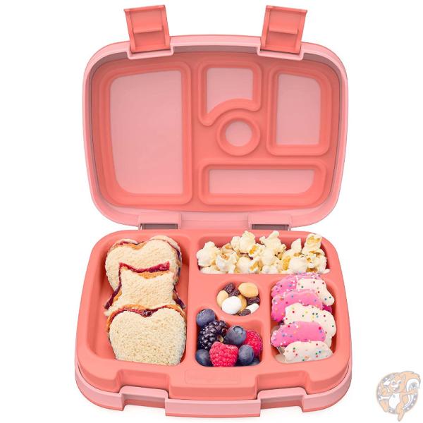 Bentgo(ベントゴー)子供用 弁当箱 キッズ ランチボックス 5コンパートメント 漏れ防止 コーラル 弁当 食洗機対応 BPAフリー お昼ご飯