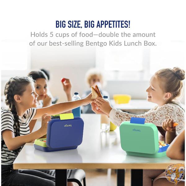 Bentgo Pop ベントゴー ポップ 子供 弁当箱 ランチボックス 3-4コンパートメント ネイビーブルーシャルトリューズ レンジ 食洗機対応