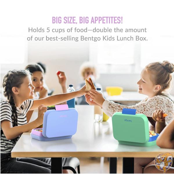 Bentgo Pop ベントゴー ポップ 子供 弁当箱 ランチボックス 3-4コンパートメント ペリウィンクルピンク レンジ 食洗機対応 漏れ防止