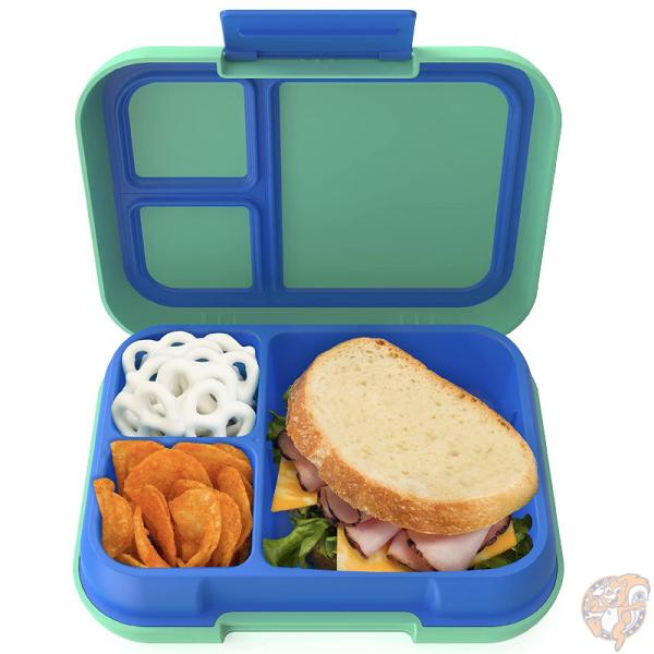 Bentgo Pop ベントゴー ポップ 子供 弁当箱 ランチボックス 3-4コンパートメント スプリンググリーン/ブルー レンジ 食洗機対応 漏れ防止
