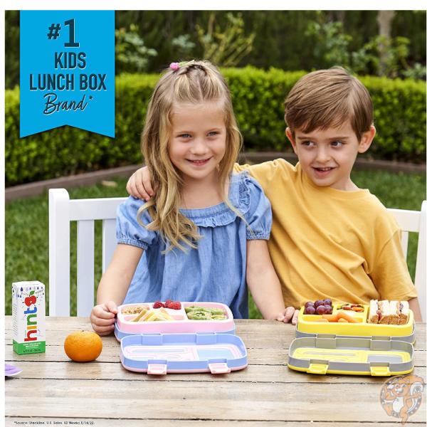 Bentgo ベントゴー キッズプリント 子供用 弁当箱 ランチボックス 5コンパートメント グリーンレインボー 食洗機対応 BPAフリー 漏れ防止