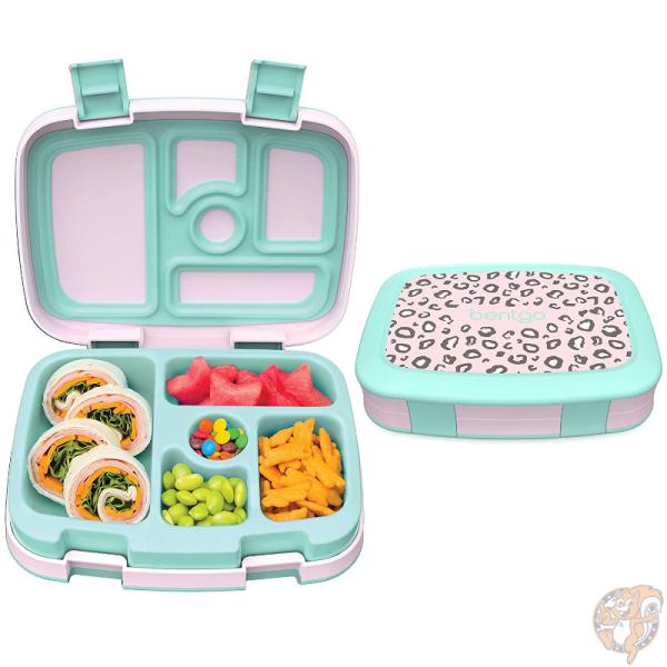 Bentgo ベントゴー キッズプリント 子供用 弁当箱 ランチボックス 5コンパートメント レオパード Leopard 食洗機対応 BPAフリー