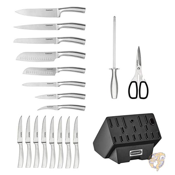 Cuisinart クイジナート キッチン用品 調理器具 包丁セット ブラック アッシュウッド ブロック