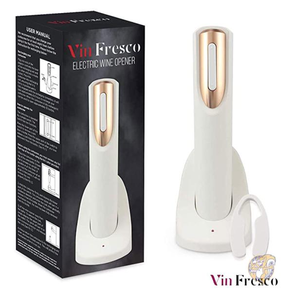 Vin Fresco ヴィン・フレスコ キッチン用品 電動ワインオープナー ローズゴールド&ホワイト