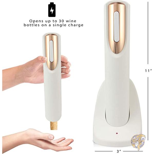 Vin Fresco ヴィン・フレスコ キッチン用品 電動ワインオープナー ローズゴールド&ホワイト