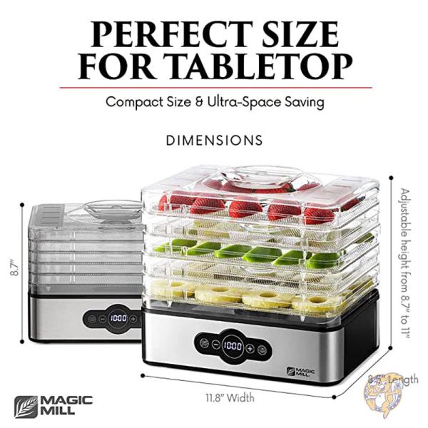 Magic Mill マジックミル キッチン用品 調理器具 食品乾燥機 シルバー MFD-5000