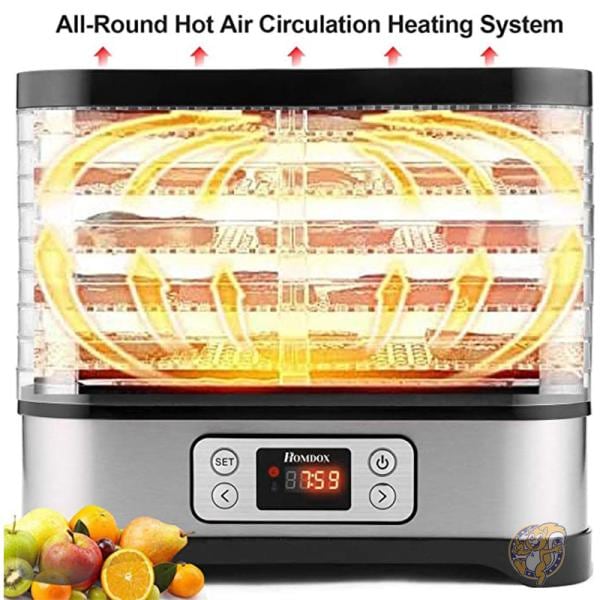 Homdox ホムドックス キッチン用品 調理器具 食品乾燥機 ブラック HM53308