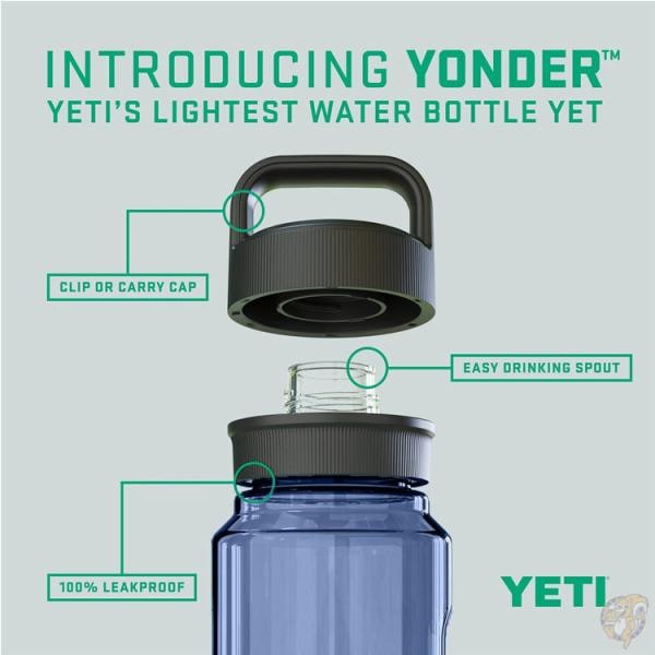 YETI プラスチック ウォーター ボトル イエティ YONDER 750 ML 水筒 ★NAVY(ネイビー)★ 軽量 漏れ防止