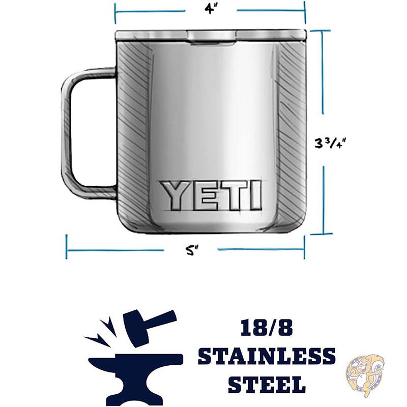 YETI イエティ ランブラー Rambler 14オンス トラベルマグ ステンレススチール グラナイトグレー