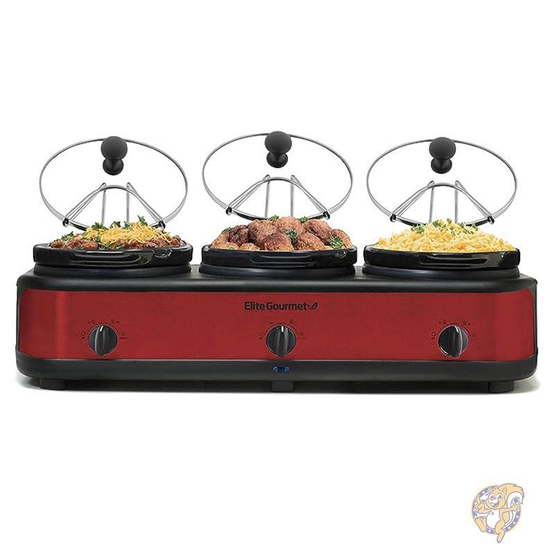 スロー クッカー ビュッフェ サーバー 料理 保温機 フードウォーマー EWMST-325R Elite Gourmet パーティー ビュッフェスタイル バイキング 業務用 家庭用