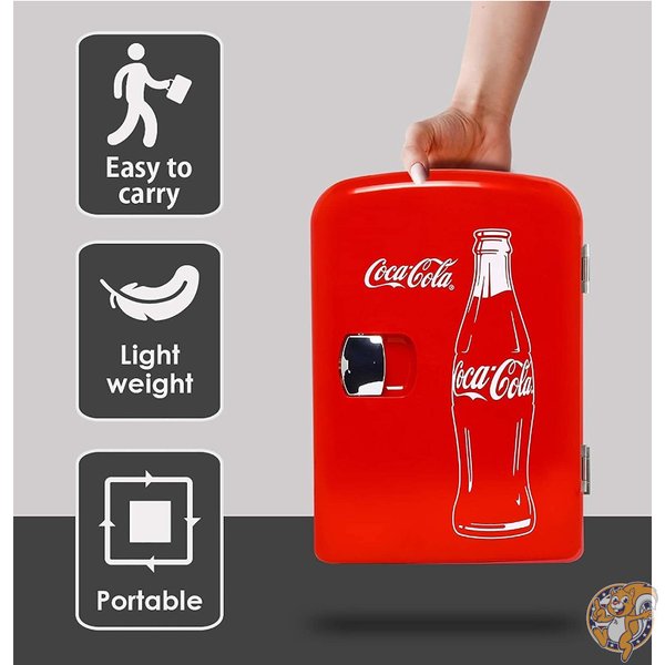 コカコーラ Coca-Cola ミニ冷蔵庫 6缶 クラシック 4L 持ち運び ヴィンテージデザイン