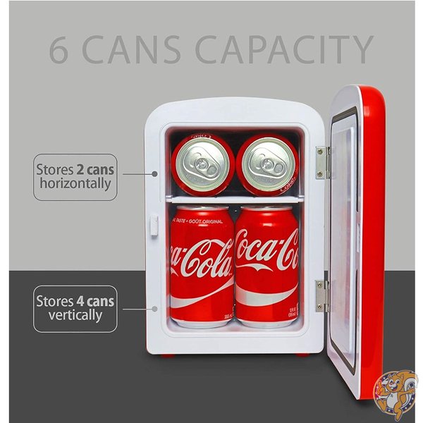 コカコーラ Coca-Cola ミニ冷蔵庫 6缶 クラシック 4L 持ち運び ヴィンテージデザイン