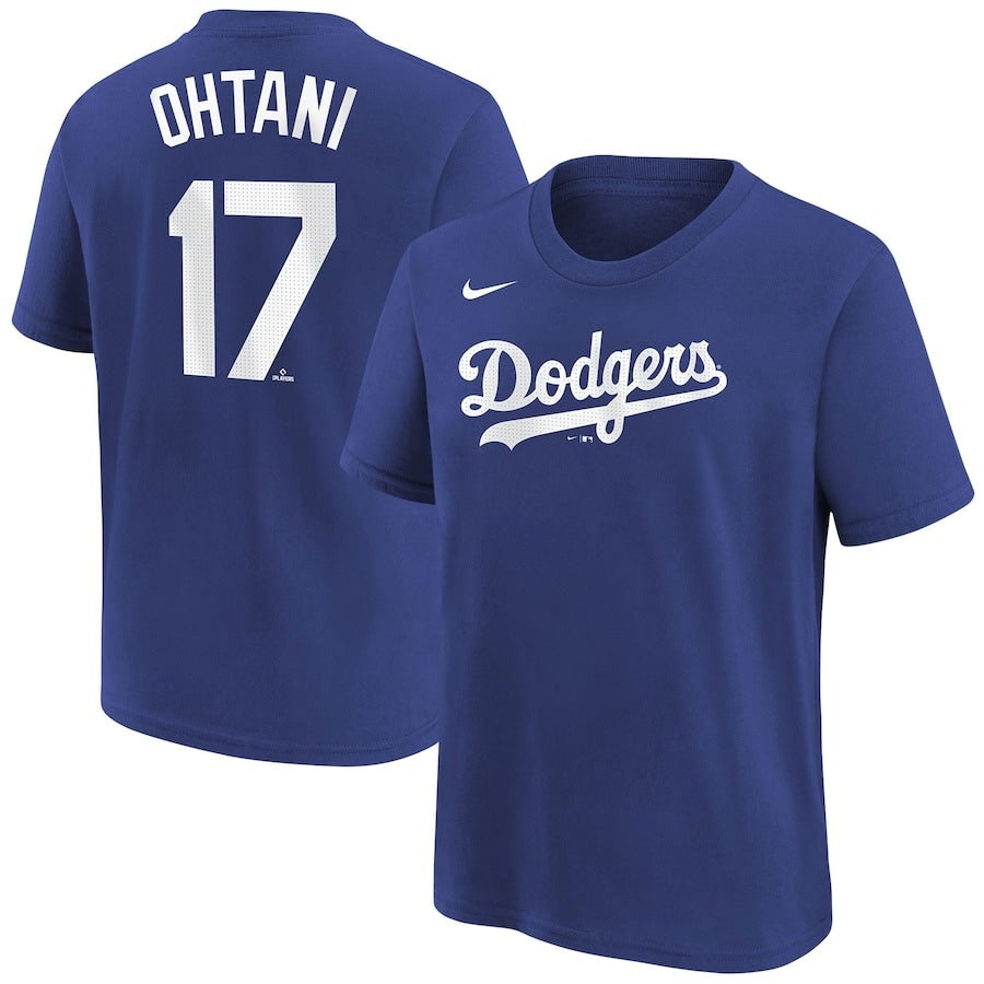 【予約販売】 キッズ 大谷翔平 ロサンゼルス ドジャース Tシャツ ナイキ Nike YOUTH 子供用 背番号17 MLB公式